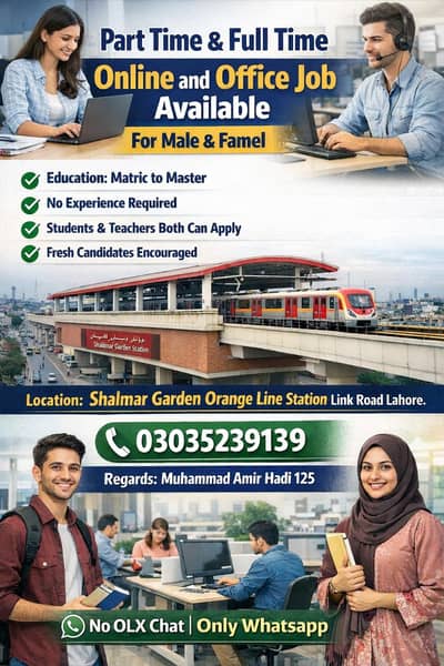 Job available part time and full time