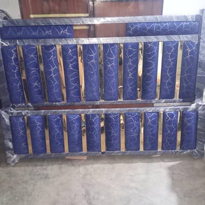 king size  iron bed with stee decoration M. . s