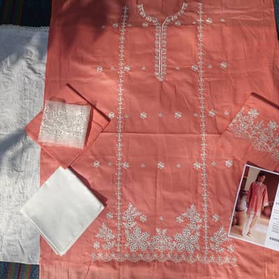 2 piece lawn embroidered suit