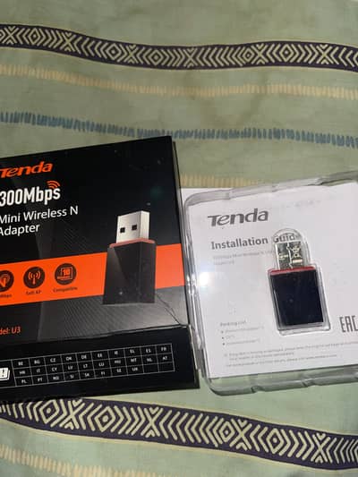 Tenda U3 300Mbps Mini Wireless N USB Adapter (Excellent Condition)