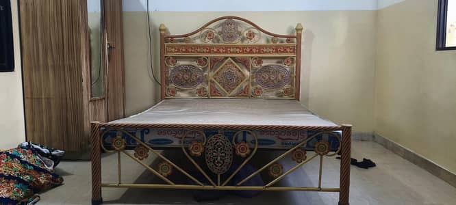 Bed with Sofa, Wooden Drawer, Wardrobe