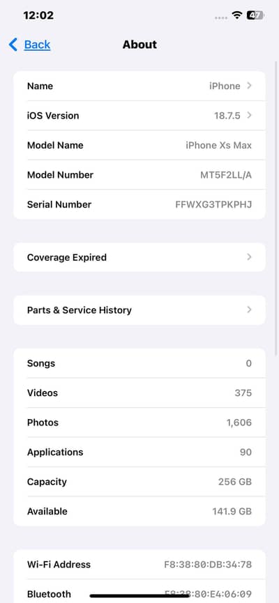 Apple iPhone XS MAX 256GB NON PTA