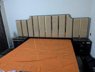 BED SET, DRESSING TABLE, WARDROBE & IRON STAND FOR SALE