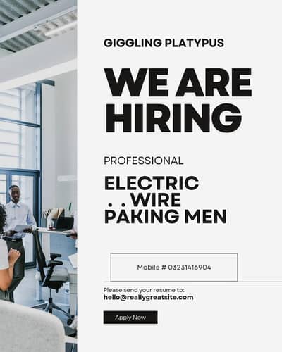 Electric wire paking men