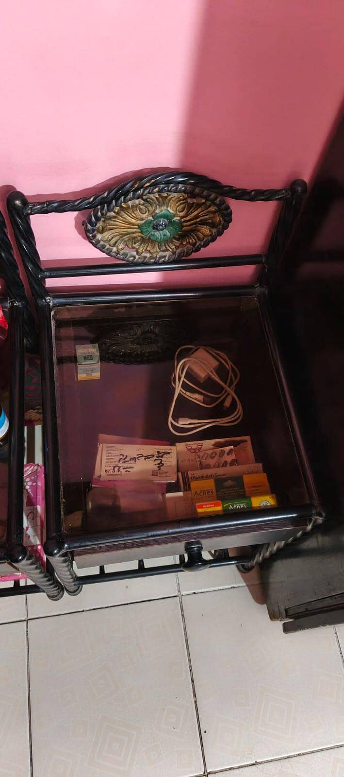 dressing table iron  and side table 7