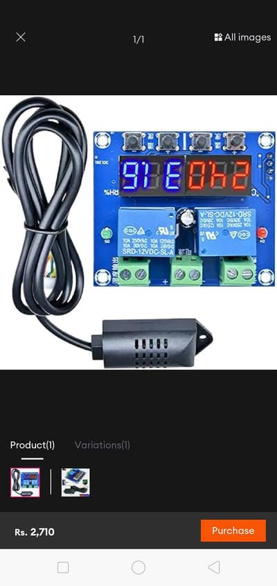 XH-M452 Temperature Humidity Control Hygrometer DC 12V LED Digital