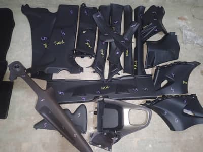 Toyota Yaris accessories sheild and spacer etc