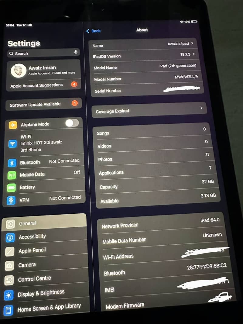 Ipad 7th generation 3