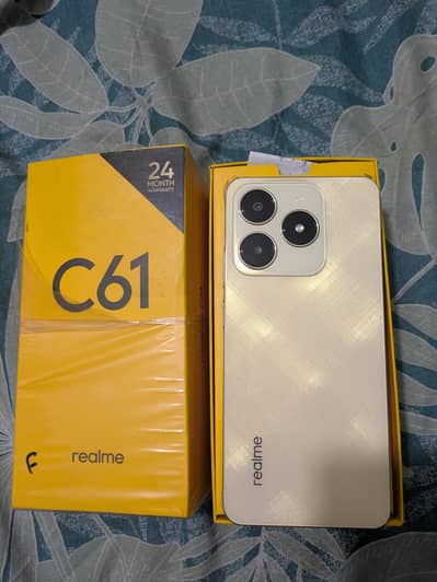 Realme C61 with Box 1 year official Warrenty