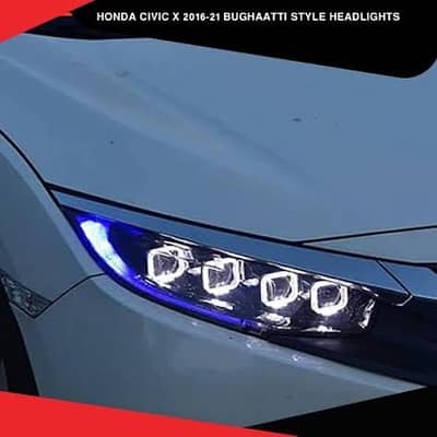 Civic X Bugatti Style Front Head Lights