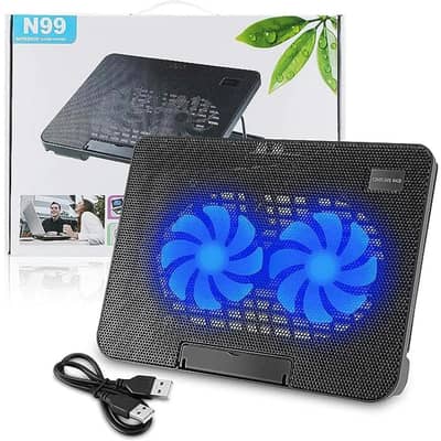 SpeedX N99 Laptop Cooling Pad Two Fans Cooling Pad with USB and Light
