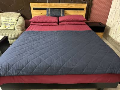 Queen Size Habitat Bed Set with Mattress - Like New Condition
