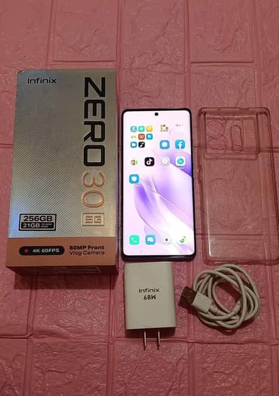 infinix zero 30 5G 8+8/256 GB official PTA approved