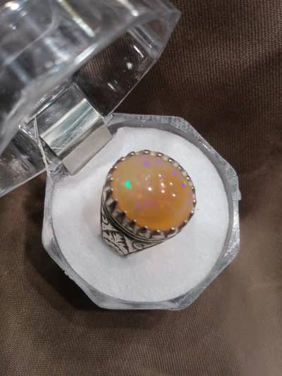 opal Ring    /.   Aqeeq Ring
