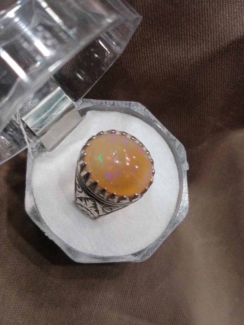 opal Ring    /.   Aqeeq Ring 4