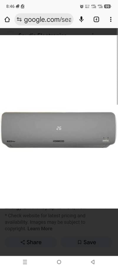 non inverter Kenwood 1 ton