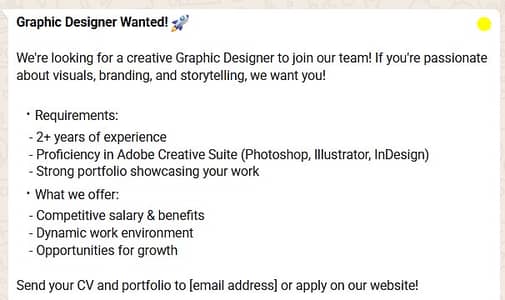 GRAPHIC DESIGNER REQUIRED