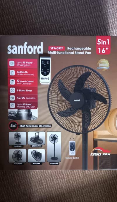 Sanford Rechargable fan
