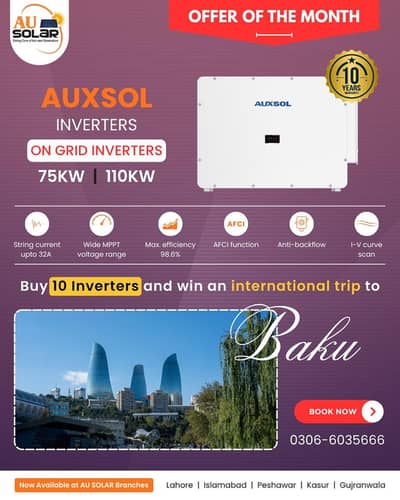 Auxsol Inverters | 75KW | 110KW | Solar Inverters , Solar Plates