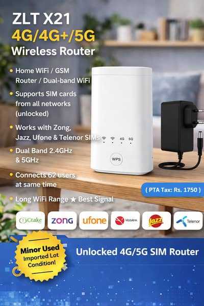  ZLT X21 4G/4G+/5G Wireless Router – Unlocked (All Networks Supporte