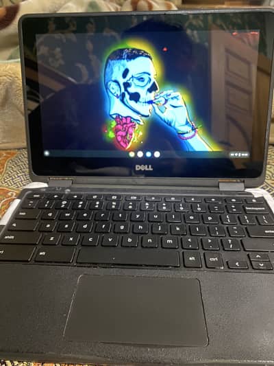 Dell chromebook with touchscreen and 360 degree rotatable