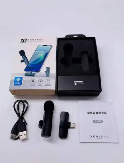 K8 Wireless Microphone Mic Universal Plug & Play Audio Mic