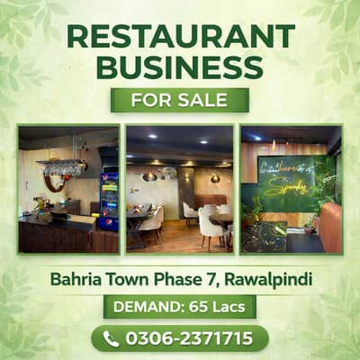 Running Restaurant Setup for Sale/Fully equipped/Restaurant Setup