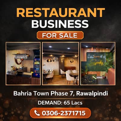 Restaurant Business for Sale/Running Restaurant Setup for Sale