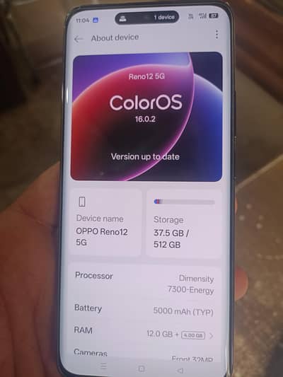 OPPO Reno 12 Ram 12Gb Rom 512 Gb.
