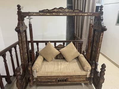 Wooden material Swing 2 seater Sofa Chinioti style
