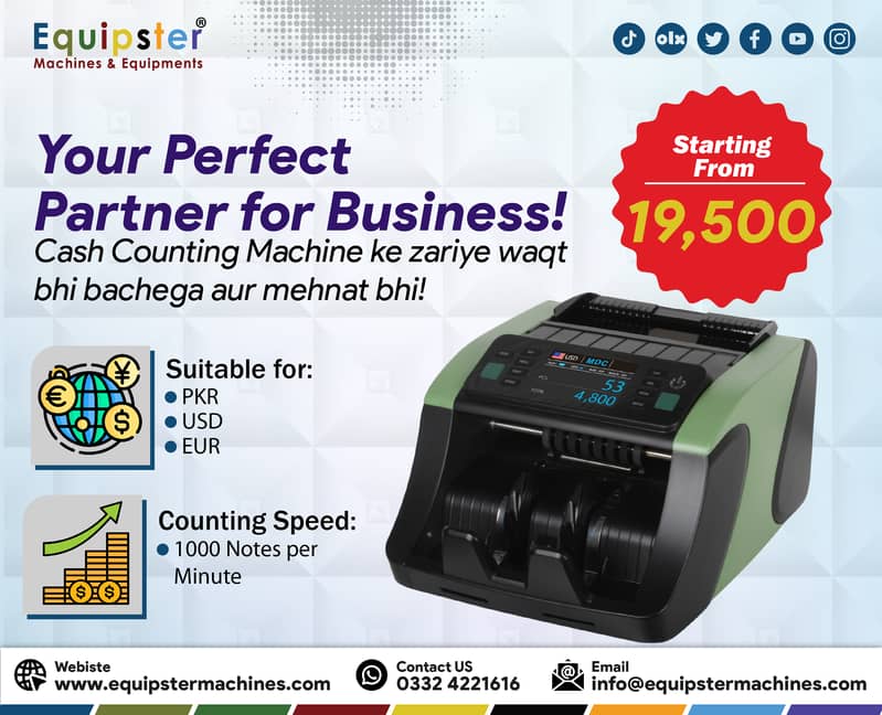 bank note currency cash counting machine fake note detection 0