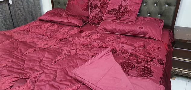 9 piece complete bed set/bed sheet and comforter cover