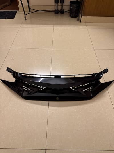 Civic 2016-21 front x style grill and universal ducktail spoiler