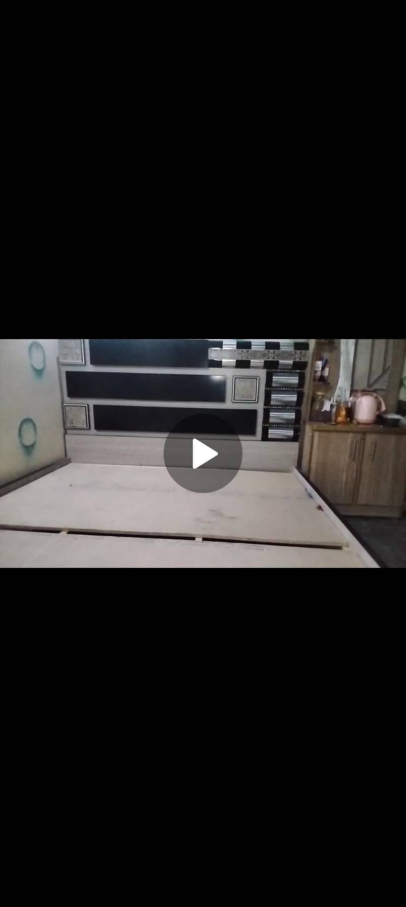 bed with side table 0