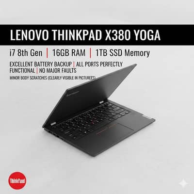 Lenovo ThinkPad X380 Yoga | i7 8th Gen | 16GB RAM | 1TB Memory
