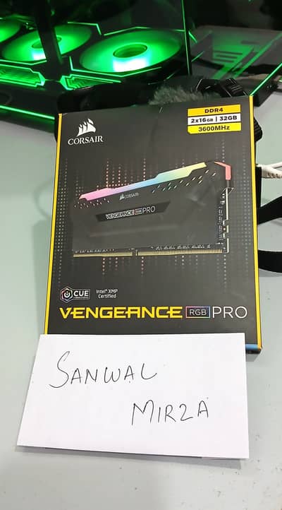 Corsair Vengeance RGB Pro 32GB (2×16GB) DDR4 3600MHz - Gaming Ram