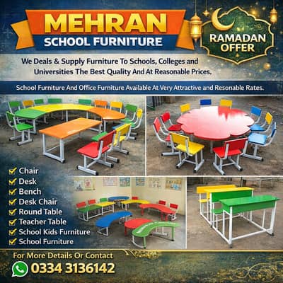School Furniture - Study Chair - Teacher Chairs - Bench - Desk - Sale