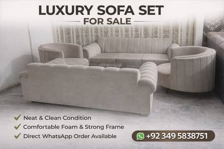 8 Seater Luxury Sofa Set – Modern Design – Solid Wood