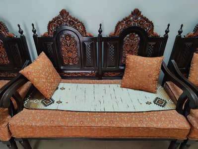 Pure Wooden Chinioti Sofa Set. . .