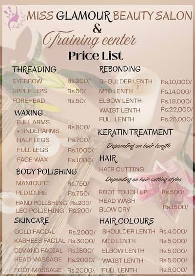 Miss Glamourbeauty saloon&training/ best hair rebonding near you