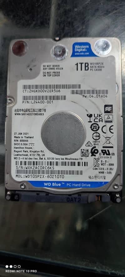 WD & Hitachi 1 TB 2.5" Laptop Hard Drive