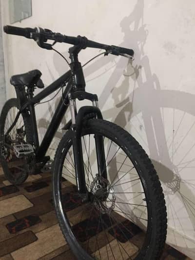 black mountain bike