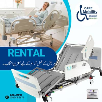 Hospital bed on rent ICU bed for rent Electric hospital bed for rent
