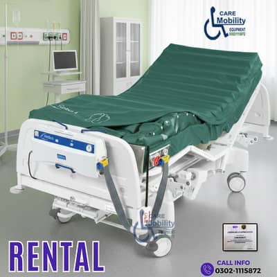 Hospital bed for rent in Lahore-ElectricPatient bed ICU Bed for rent