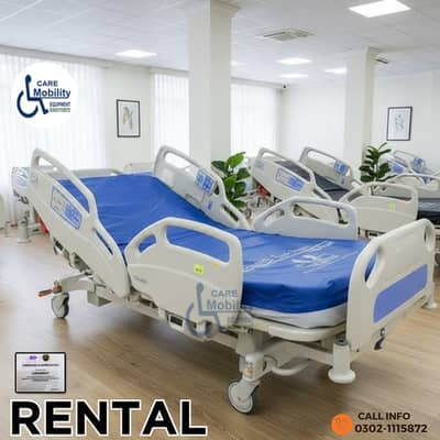 Hospital bed for rent in Lahore-ElectricPatient bed ICU Bed for rent