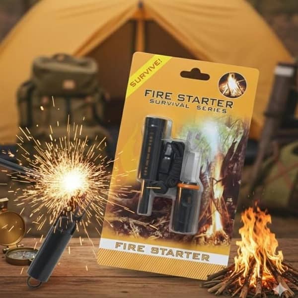 Survival Fire Starter - Flint Striker for Outdoor Camping