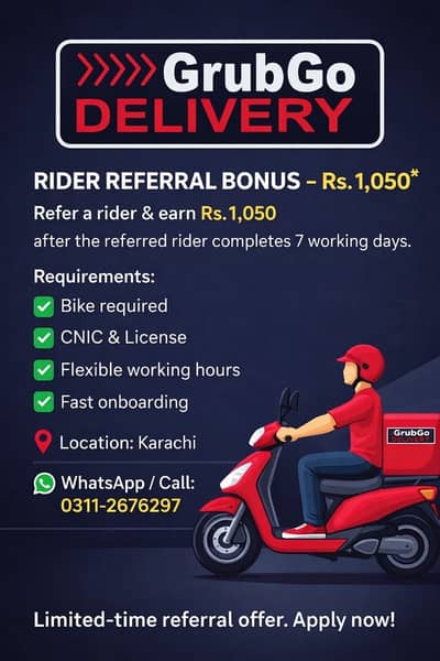 Bike Rider for delivery required