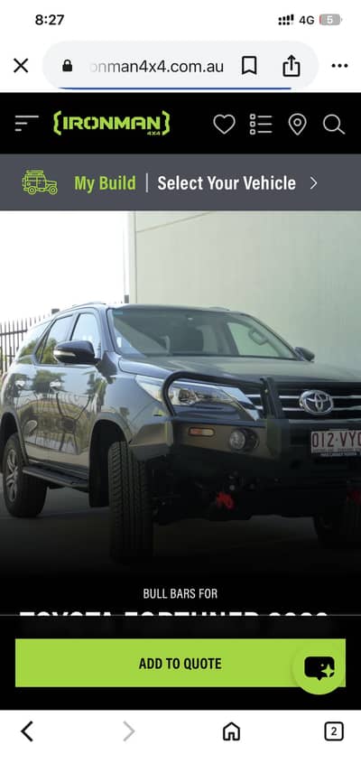 Toyota Fortuner Bumper