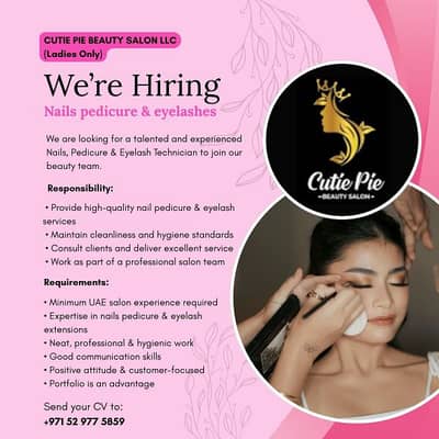 LADIES SALON NAILS TECHNICIAN FOR DUBAI