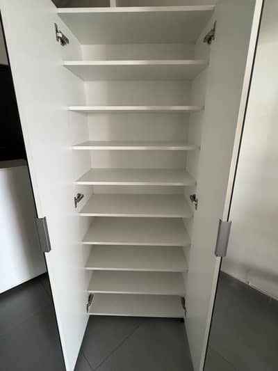 Mirror Wardrobe White with wheels